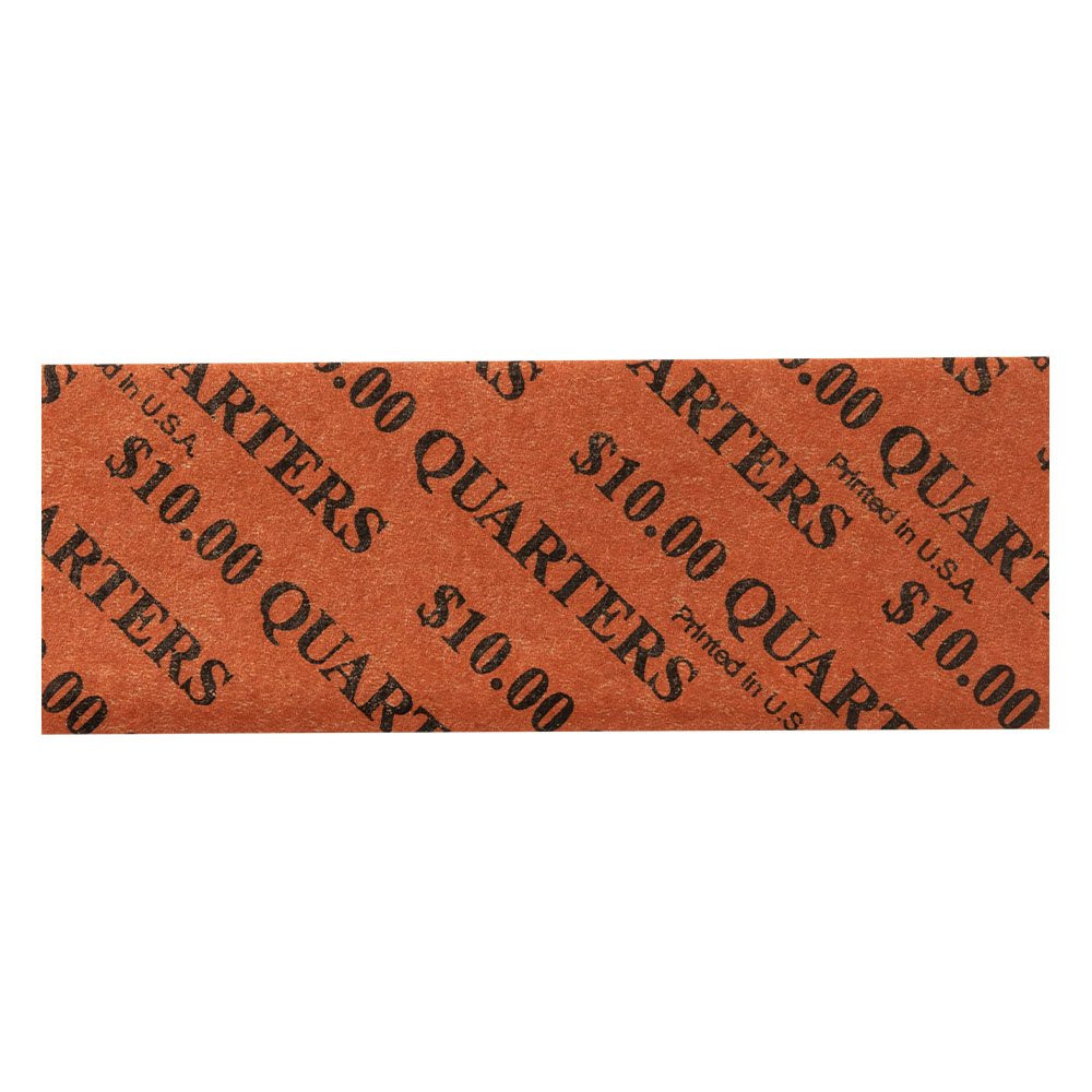 Kraft Paper Flat Quarter Coin Wrapper Coin Rolls 