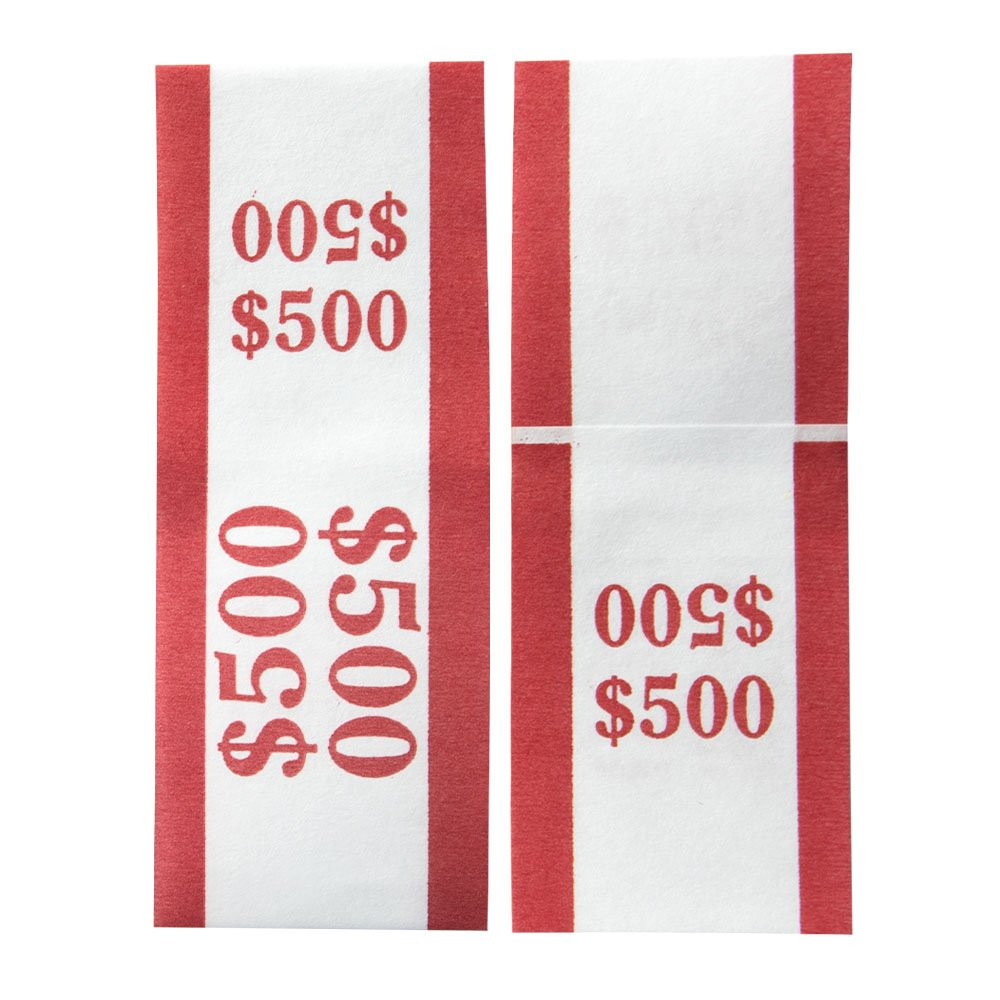 Pre-Sealed Bill Straps Shown in Red