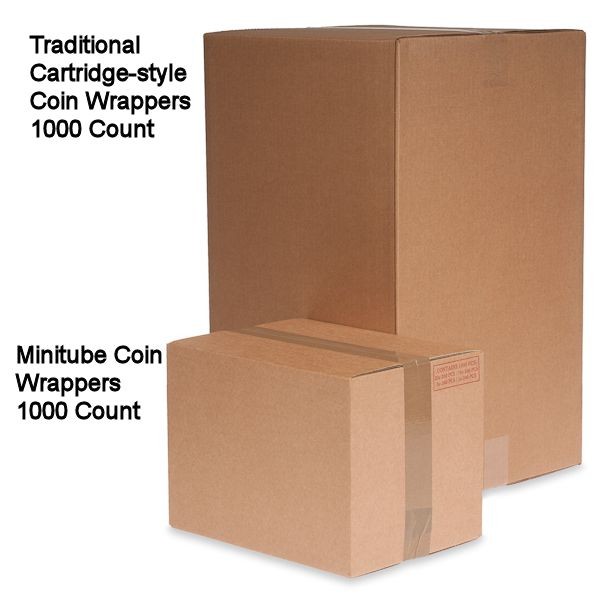Nest & Stack Coin Wrappers 40# Kraft – Pre Crimped 1000/box – Ready-to-Ship (Default)