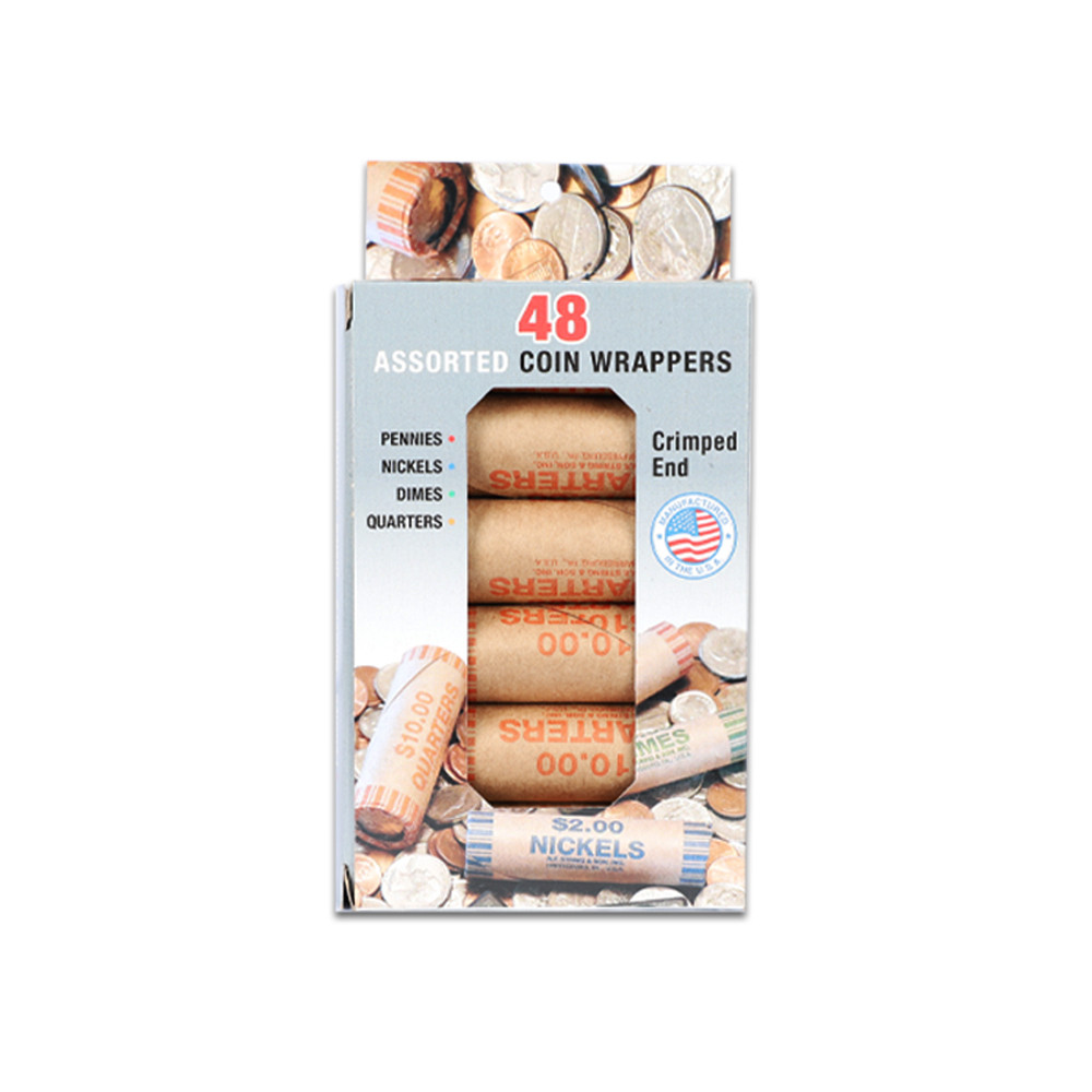 Nested Assorted Cartridge Style Coin Wraps - Box of 48