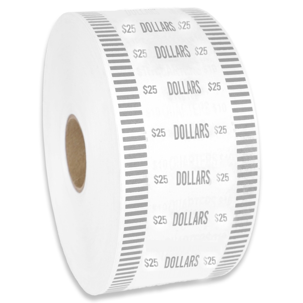 Automatic Flat Dollar Coin Wrapper Rolls - 1000 ft - Case of 8