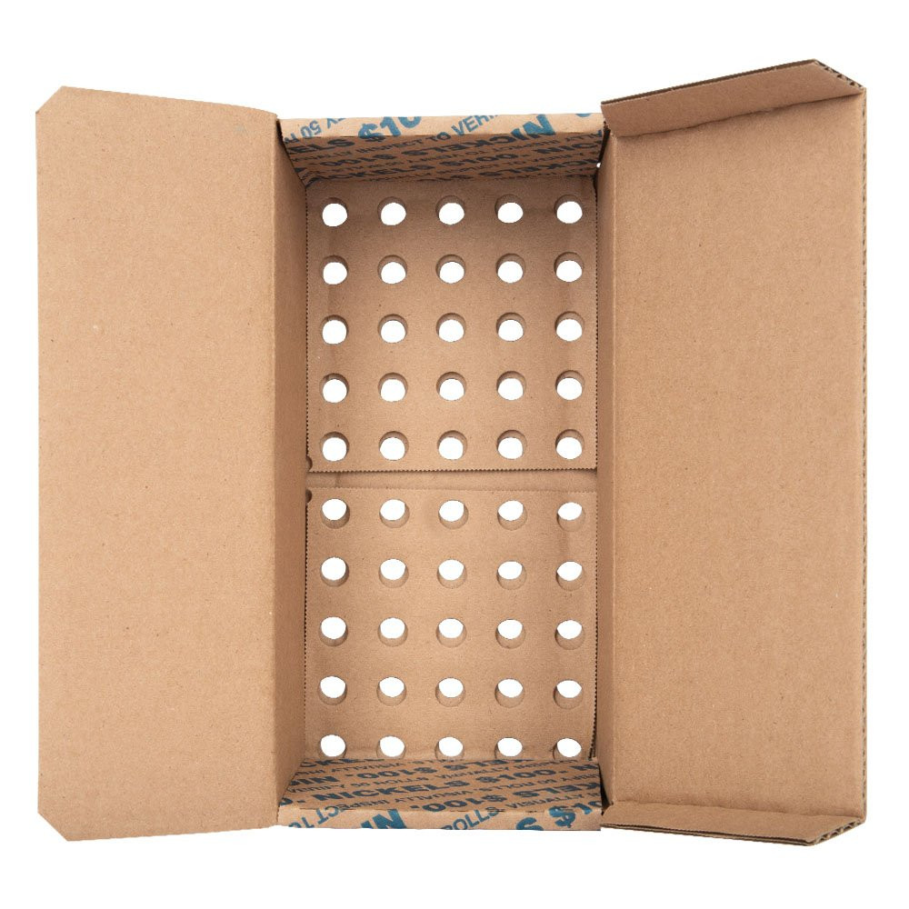 Security coin transport boxes -holes open