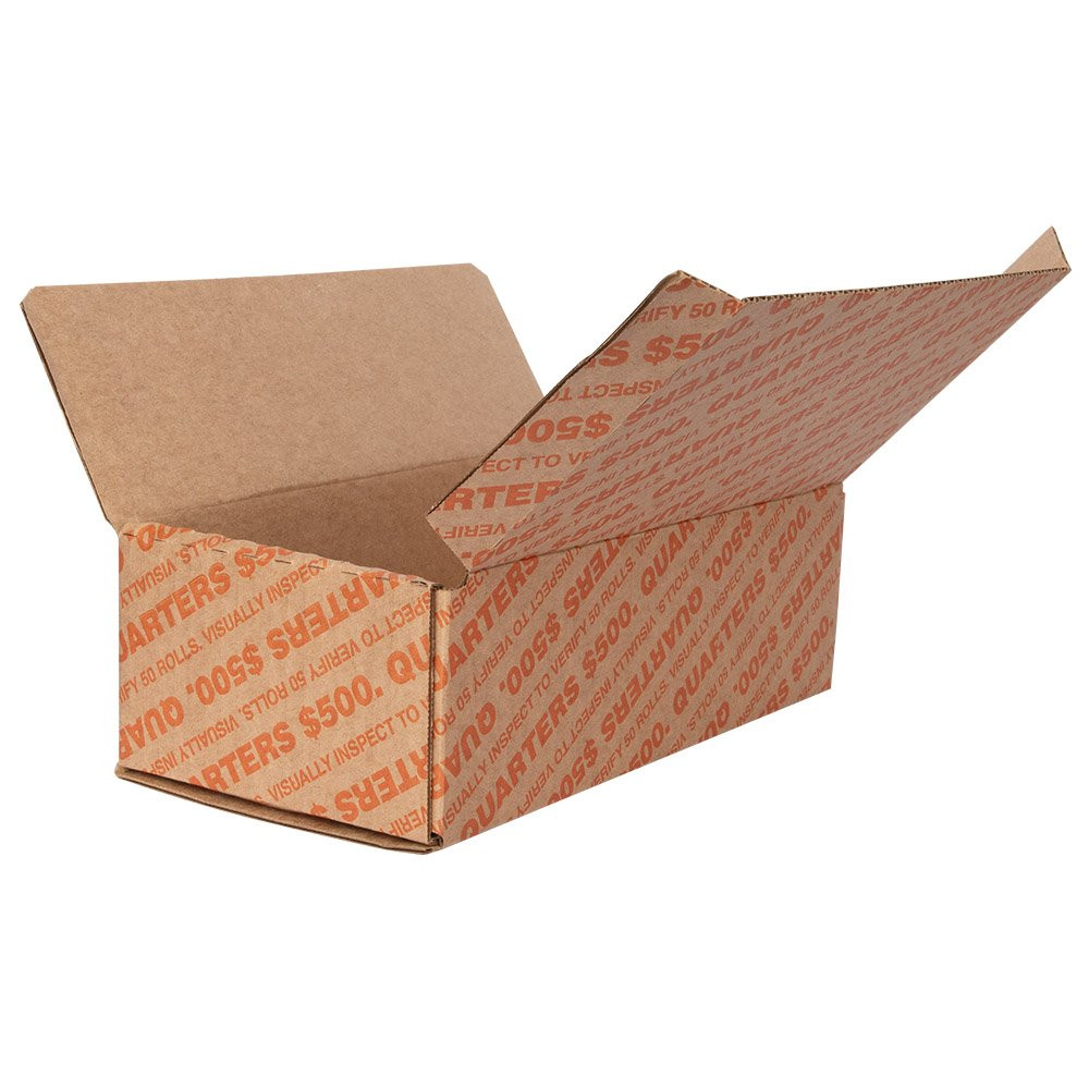 Rolled Quarter Coin Transport Box shown open