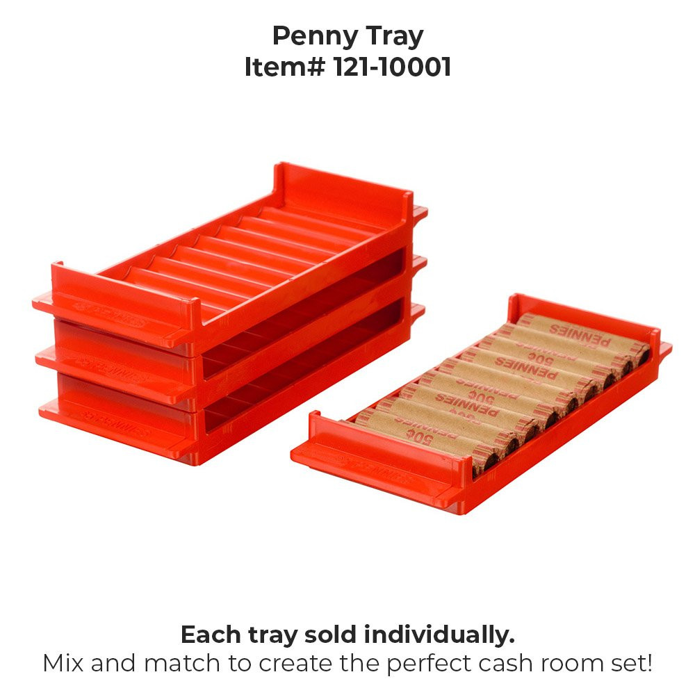 Penny - Rolled Coin Tray 3-3/4W x 1-3/8H x 9-1/2L stacked