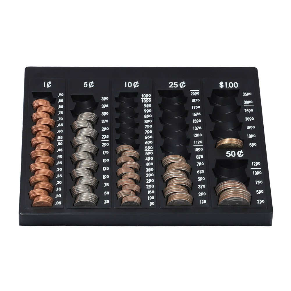 Self Counting Loose Coin Tray shown half full with coins *coins not inculded 