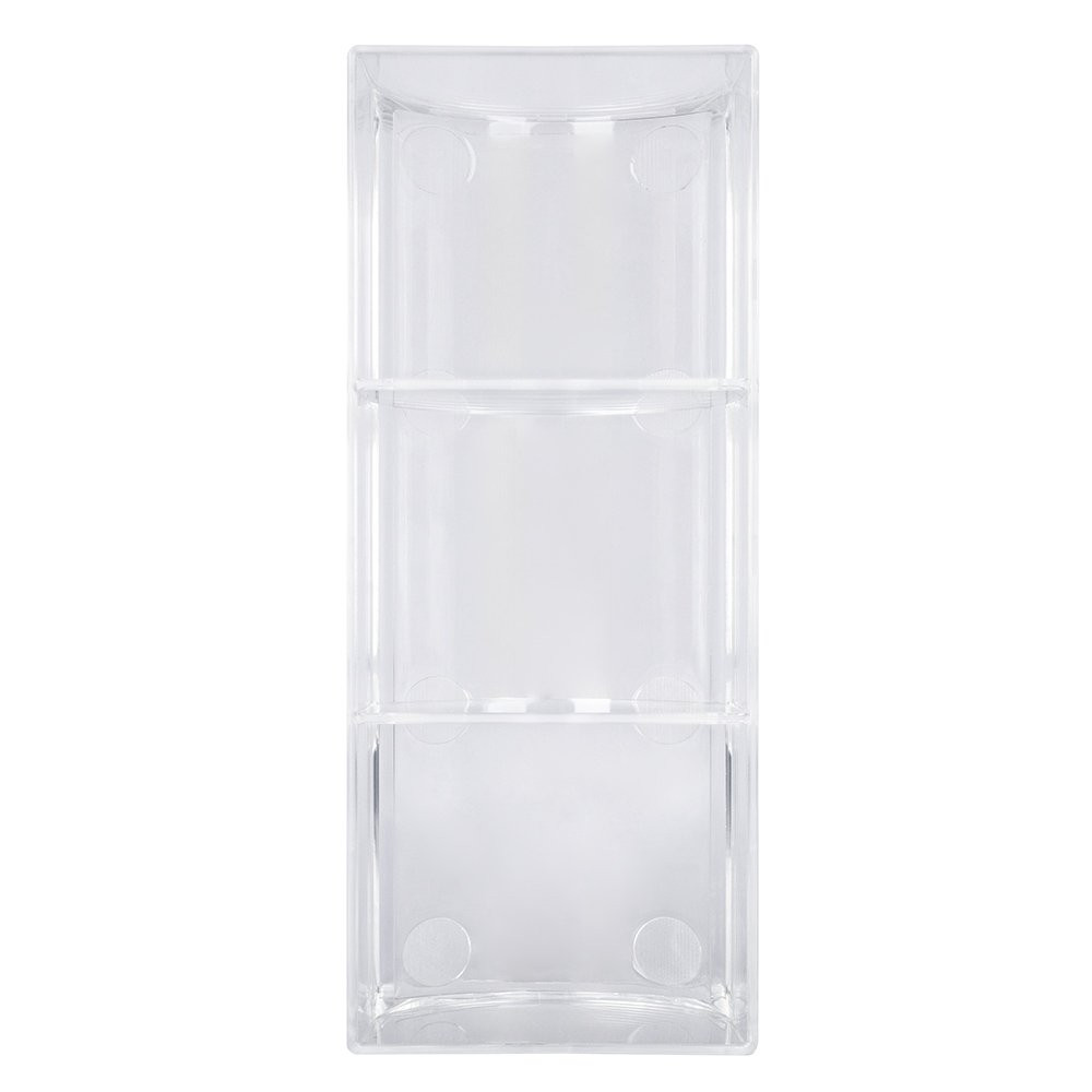 Top view of the Clear Plastic Coin Scoops with 3 compartments