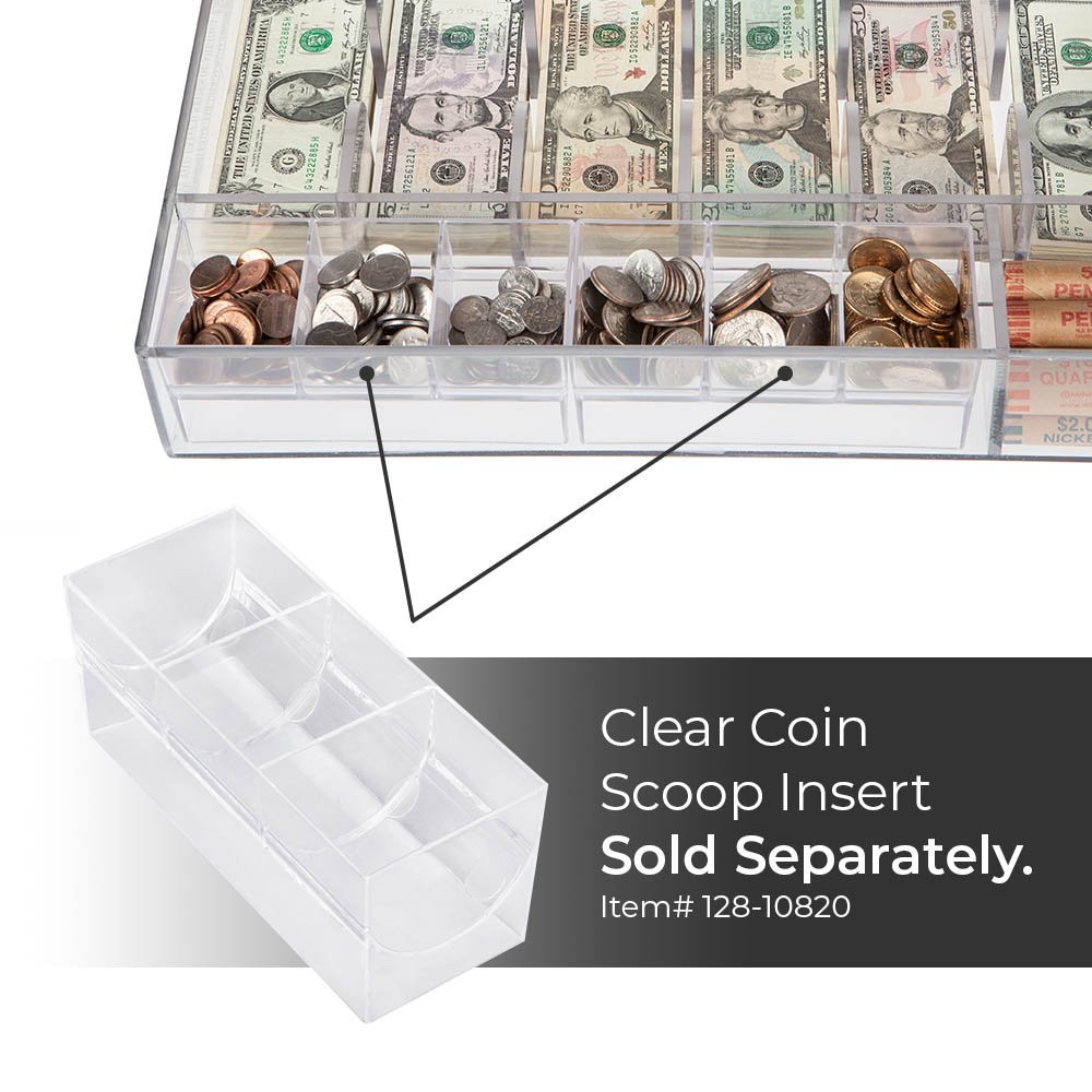 Clear Polycarbonate Compartment Storage Trays 6 Cash Compartments hero