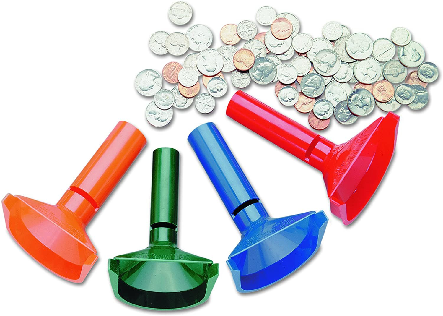Coin Counting Tubes - 4 tube set