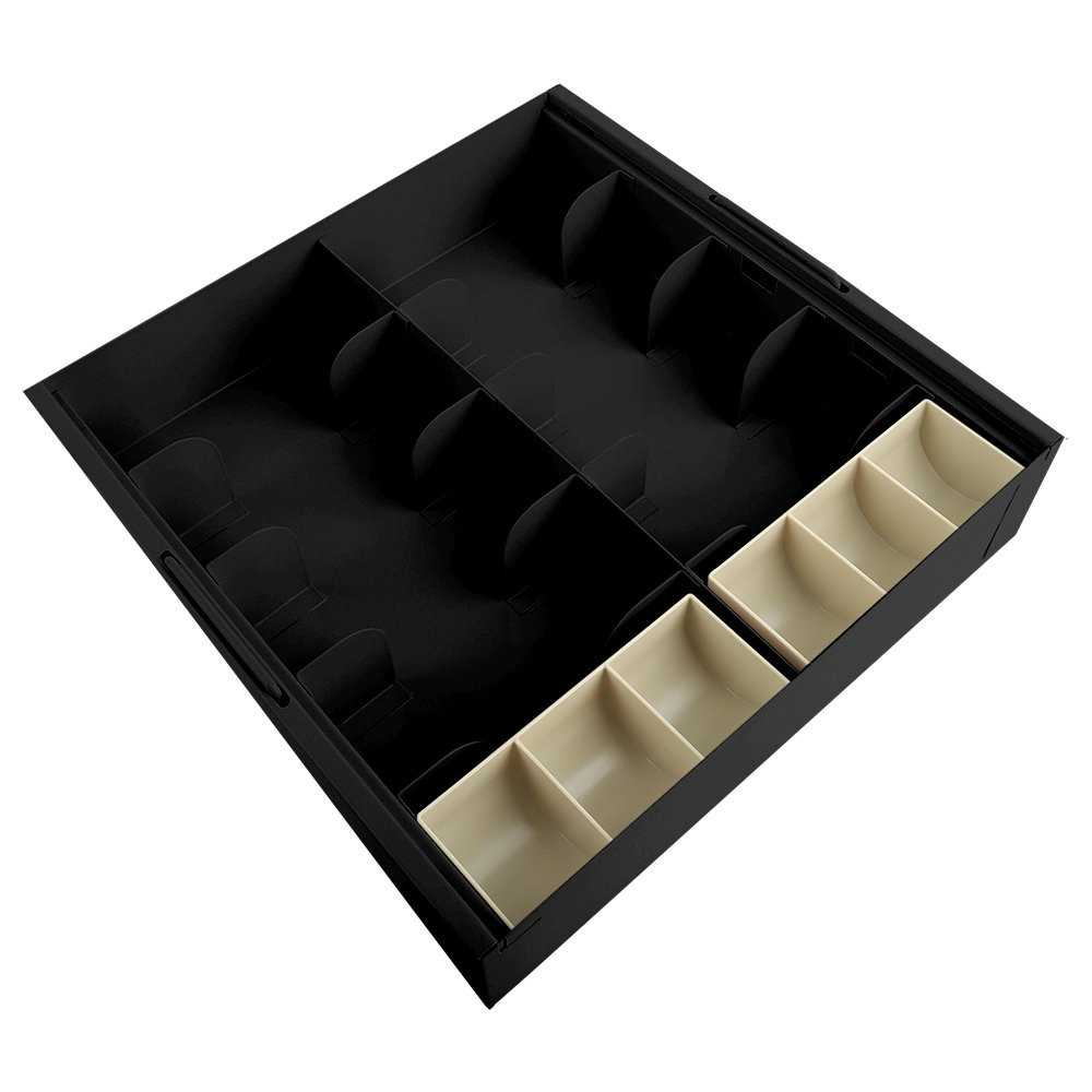 Fenco Metal Money Tray - 15W x 3-1/2H x 15D - Black