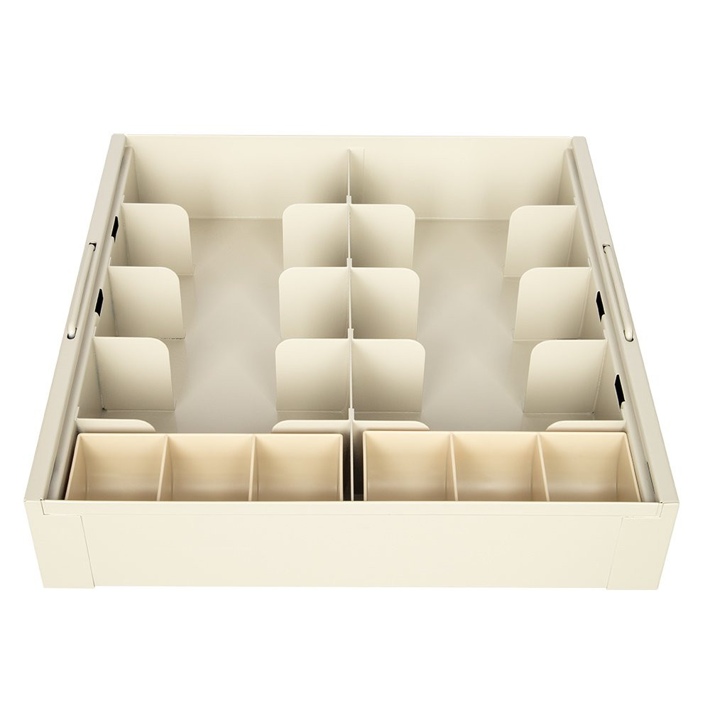 15W x 3-1/2H x 15D Fenco Metal Money Tray Shown In Champagne
