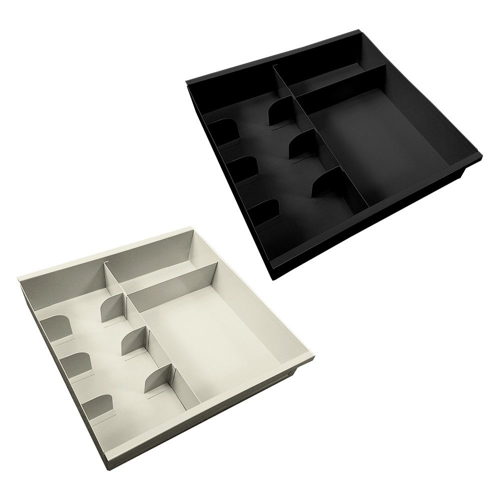 Fenco Metal Cash Tray - 5 Cash & 1 Large Compartment - 15W x 15H x 3-1/2D 