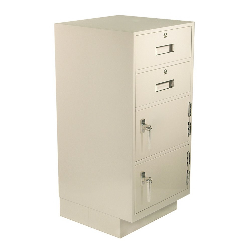 Fenco Silverline Pedestal with 2 Key Locking Drawers and 2 Hinged Lockers