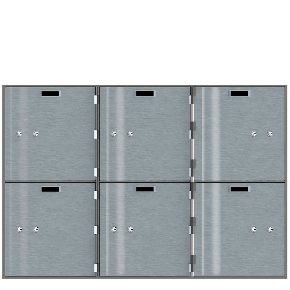 Safe Deposit Boxes - 6 Boxes 10 in W x 10 in H