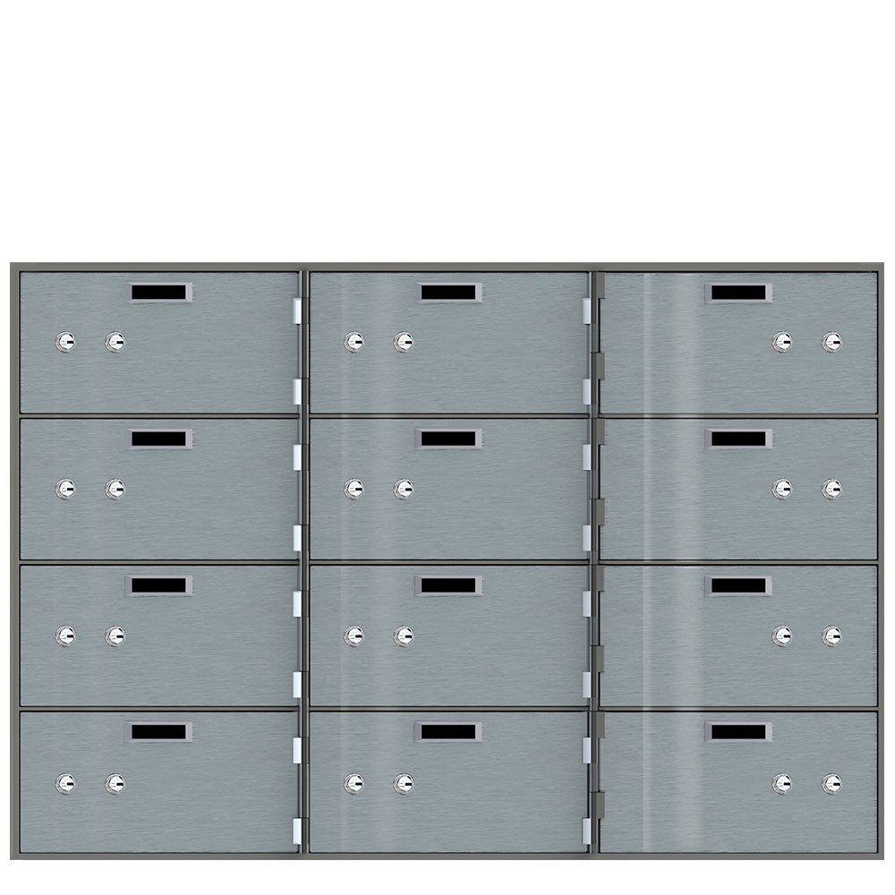 Safe Deposit Boxes - 12 Boxes 10 in W x 5 in H