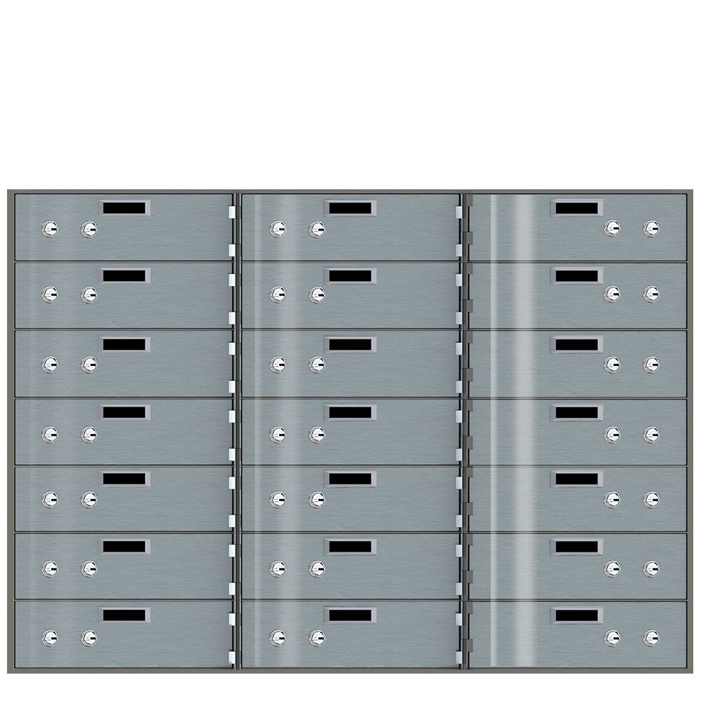 Safe Deposit Boxes - 21 Boxes 10 in W x 3 in H
