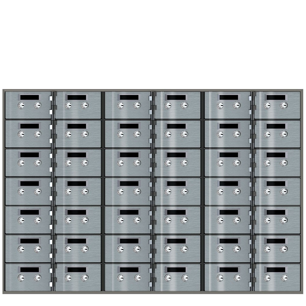 Safe Deposit Boxes - 42 Boxes of 5 in W x 3 in H