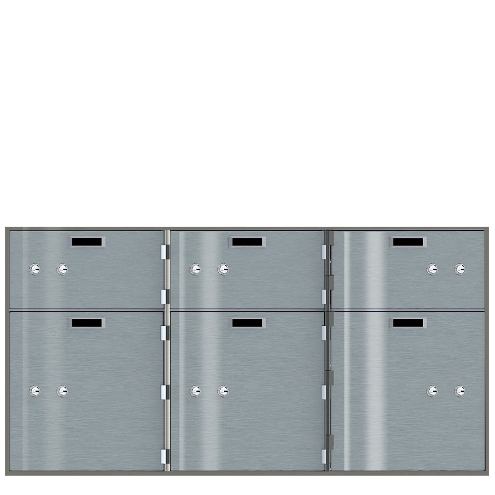 Safe Deposit Boxes - 3 Boxes 10 in W x 5 in H / 3 Boxes 10 in W x 10 in H