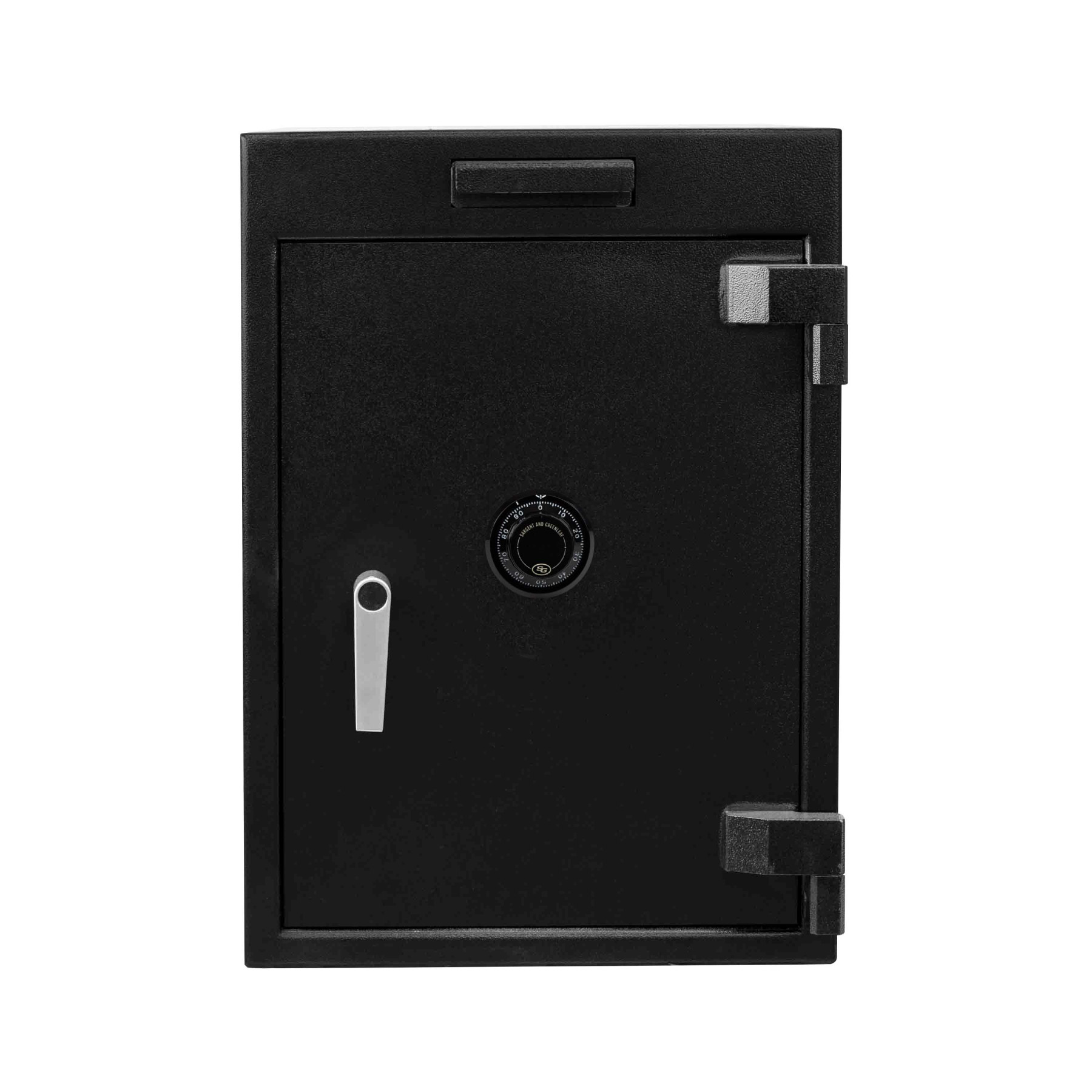 black- Mechanical Dial-Pacific Safe B-Rate Depository Safe - Pull Drawer w/ Manager Compartment - 20W x 28H x 20D