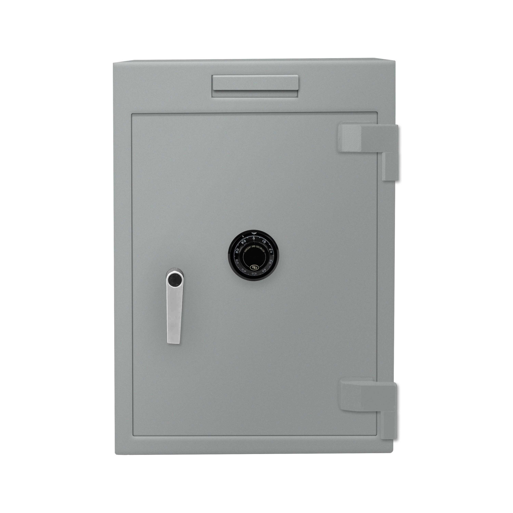 gray-Mechanical Dial-Pacific Safe B-Rate Depository Safe - Pull Drawer w/ Manager Compartment - 20W x 28H x 20D