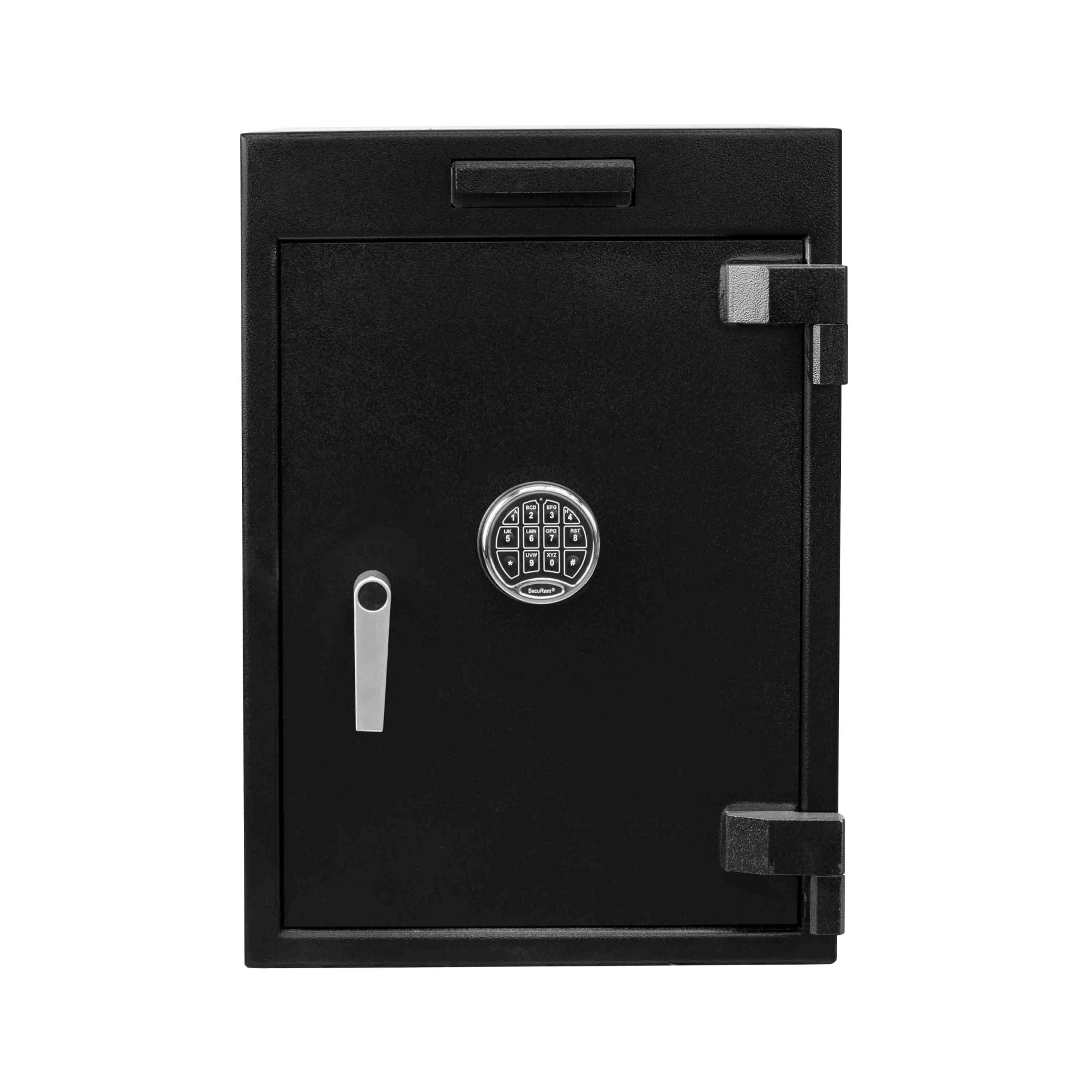 Black-chrome keypad-Pacific Safe B-Rate Depository Safe - Pull Drawer w/ Manager Compartment - 20W x 28H x 20D