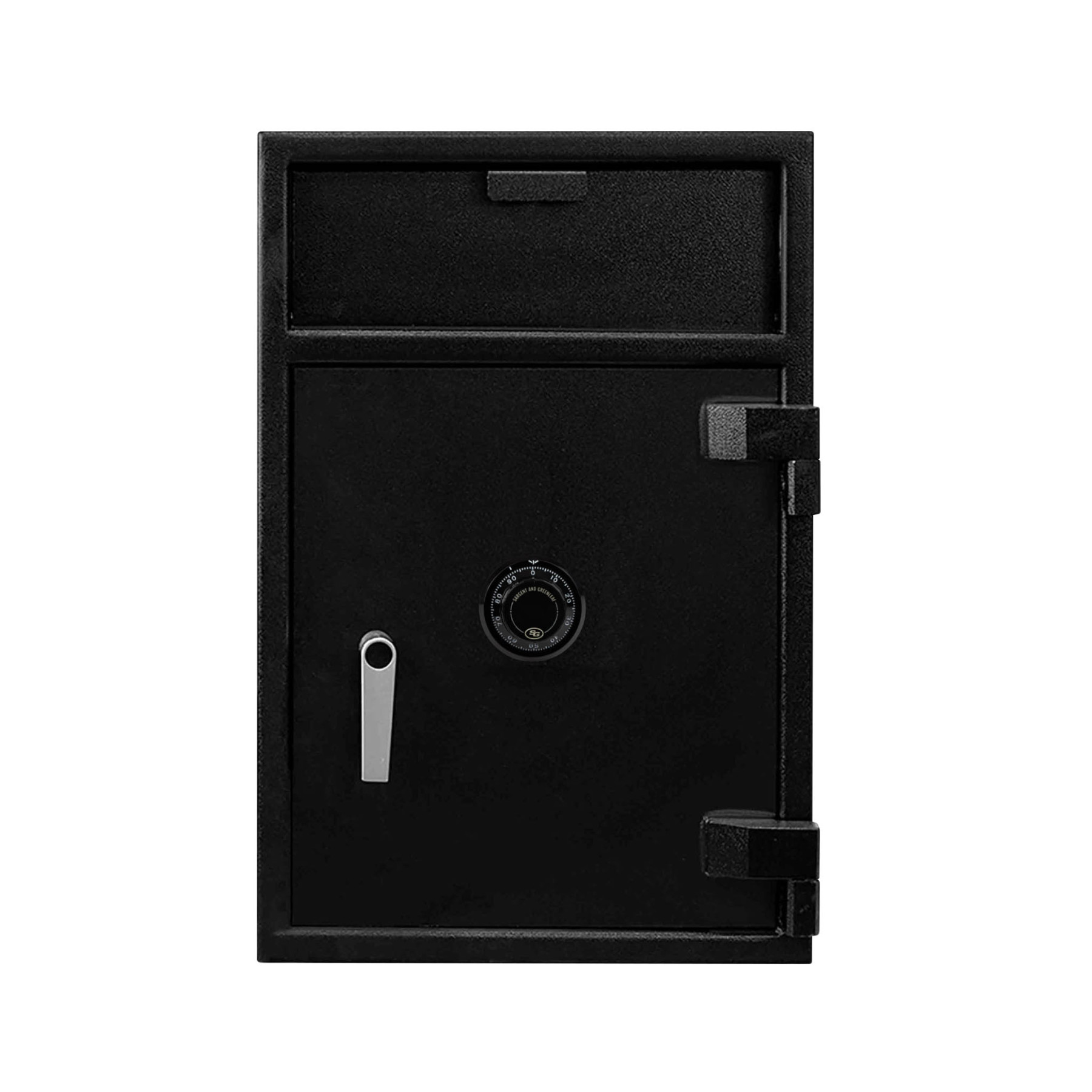 Black-Mechanical Dial-Pacific Safe B-Rate Front Load Depository Safe - 20W x 30H x 20D w/ Internal Compartment