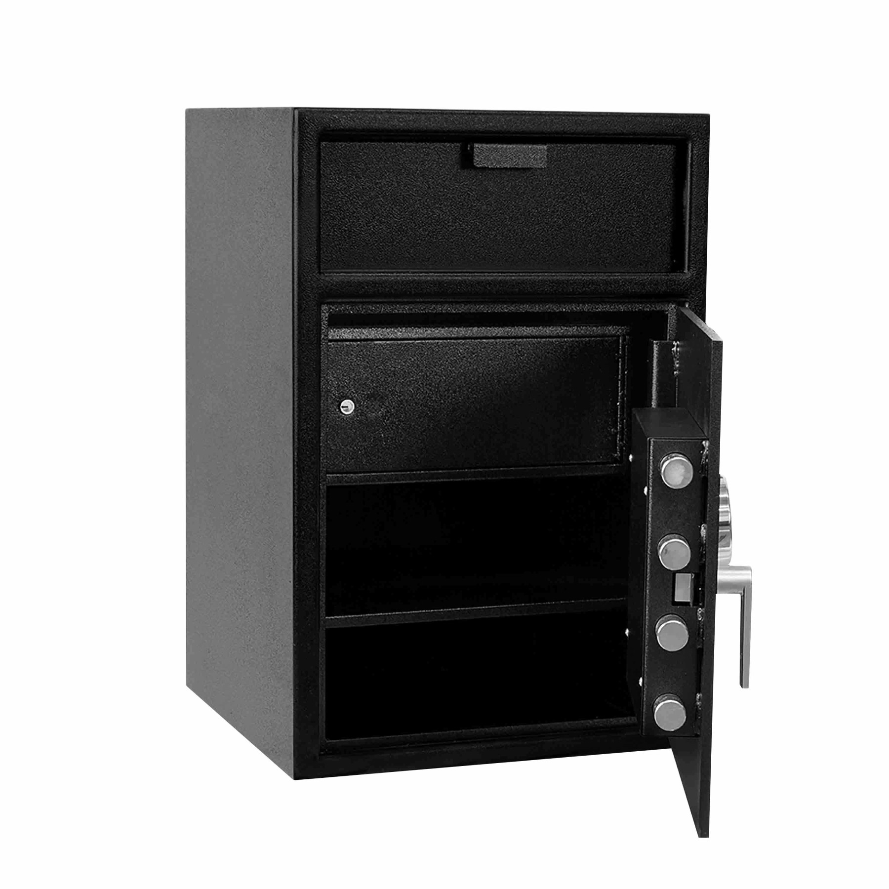 Black-Chrome Keypad- Pacific Safe B-Rate Front Load Depository Safe - 20W x 30H x 20D w/ Internal Compartment