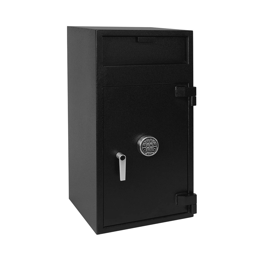 Black-Chrome Keypad-Pacific Safe B-Rate - Front Load Depository Safe - 20W x 40H x 20D w/ Manager's Compartment