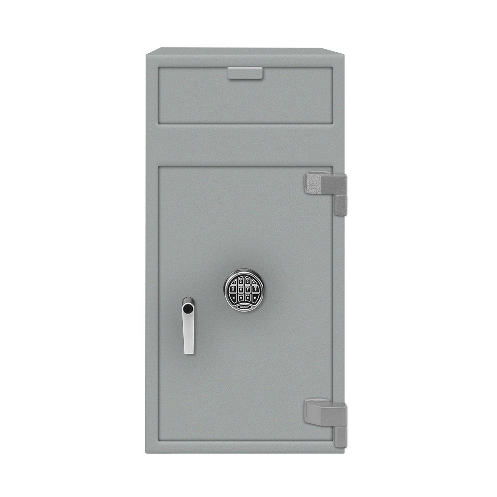 Gray-Chrome Keypad-Pacific Safe B-Rate - Front Load Depository Safe - 20W x 40H x 20D w/ Manager's Compartment