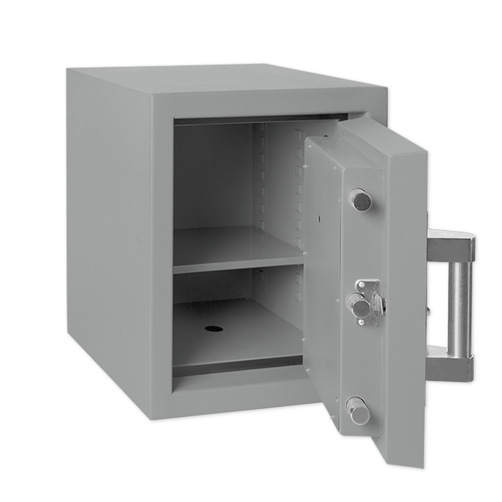 Gray Open -  Chrome Key Pad - Pacific Safe TL30 High Security Safe - 21W x 25H x 21-1/2D