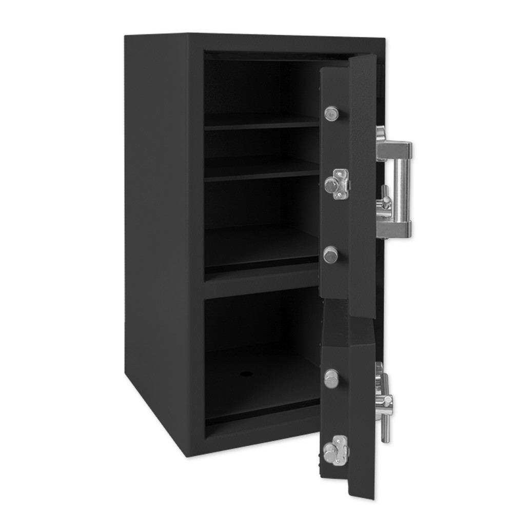 Black Open - Chrome Key Pad - Pacific Safe TL30 High Security Safe - 25W x 48H x 26D