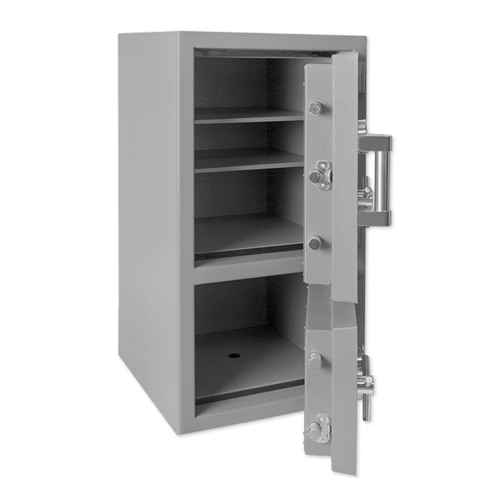 Gray Open - Chrome Key Pad - Pacific Safe TL30 High Security Safe - 25W x 48H x 26D