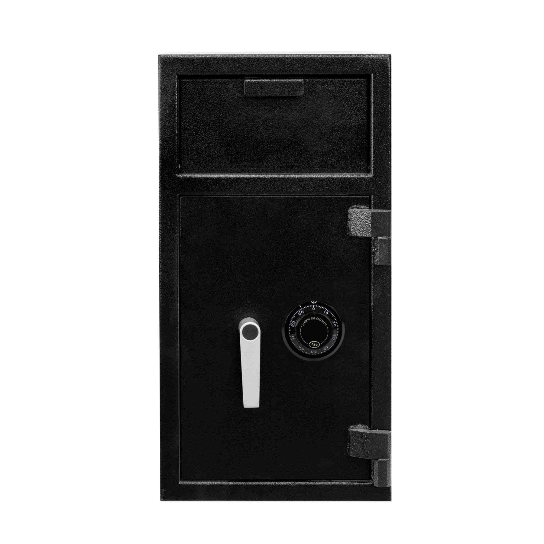 Black-Pacific Safe B-Rate Depository Safe - Front Load Hopper - 14W x 27H x 14D - Mechanical Dial