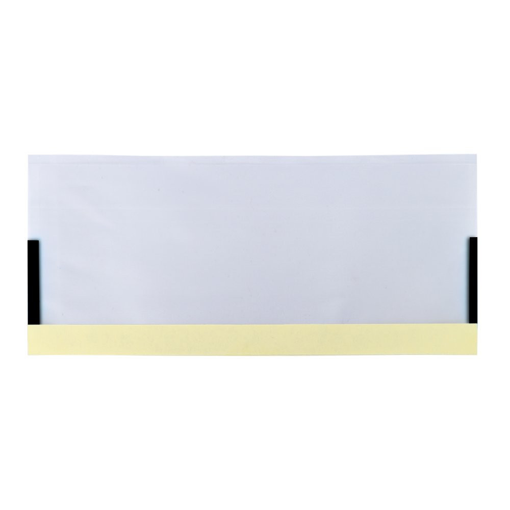 Document Carrier, Poly Front & Back w/ Yellow MICR Strip with no check