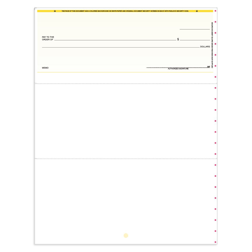 Classic Style Check For QuickBook- Top w/ Lines- YL