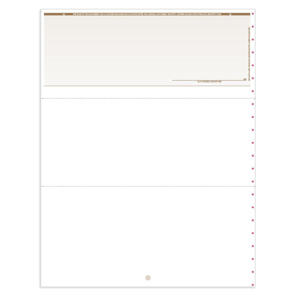 Classic Style Check for Microsoft Money-Top w/ Sig Line-BR 