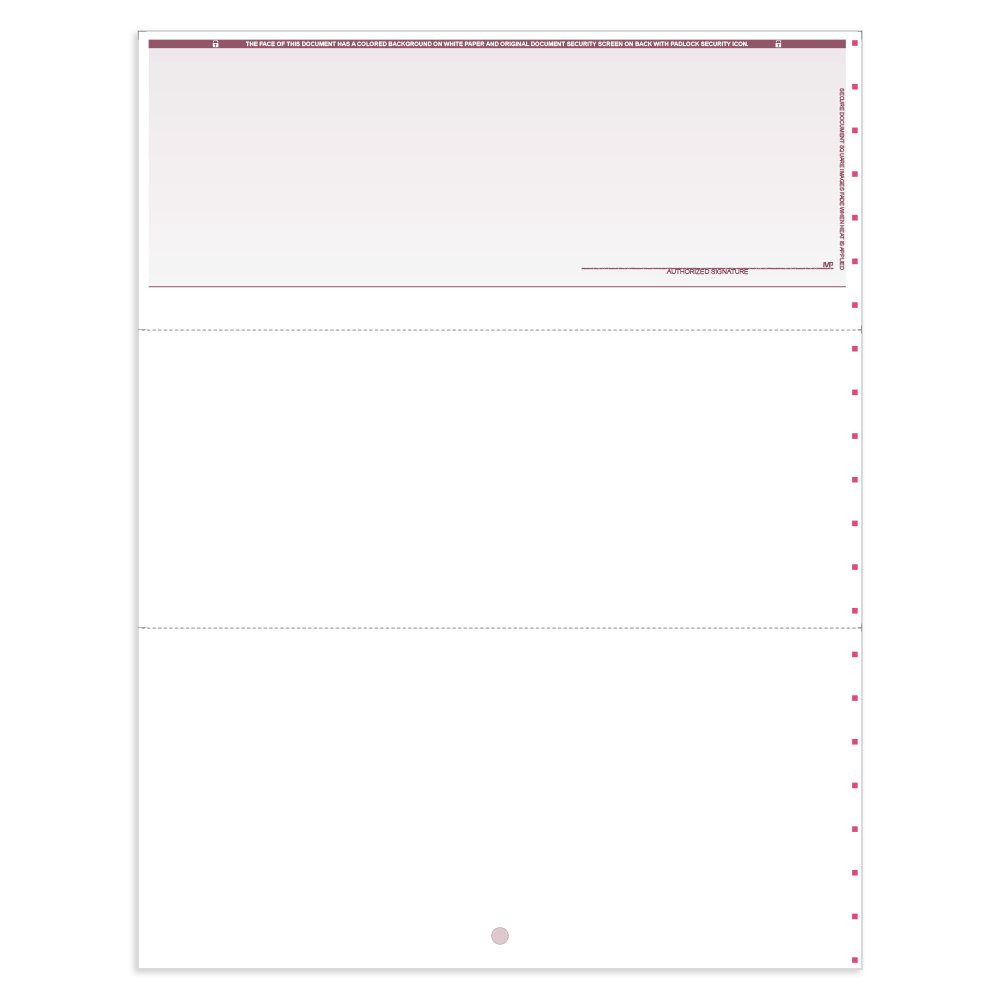 Classic Style Check for MYOB- Top w/ Sig Line-BU