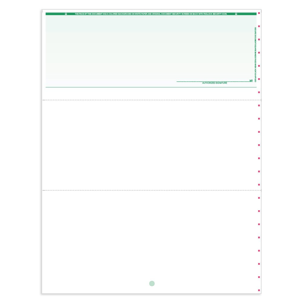 Classic Style Check for MYOB- Top w/ Sig Line-GN