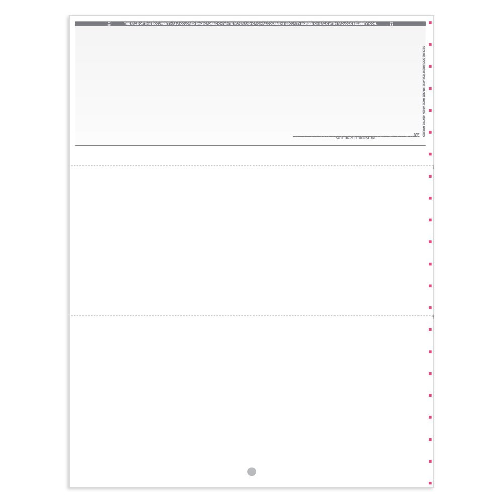 Classic Style Check for MYOB- Top w/ Sig Line-GY 