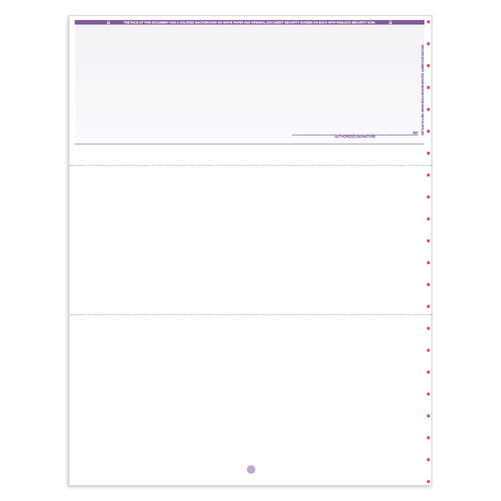 Classic Style Check Top w/ Sig Line-Purple