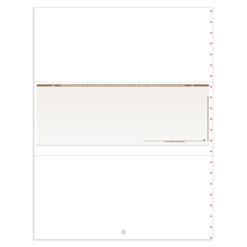 Classic Style Check Middle w/ Sig Line-Brown