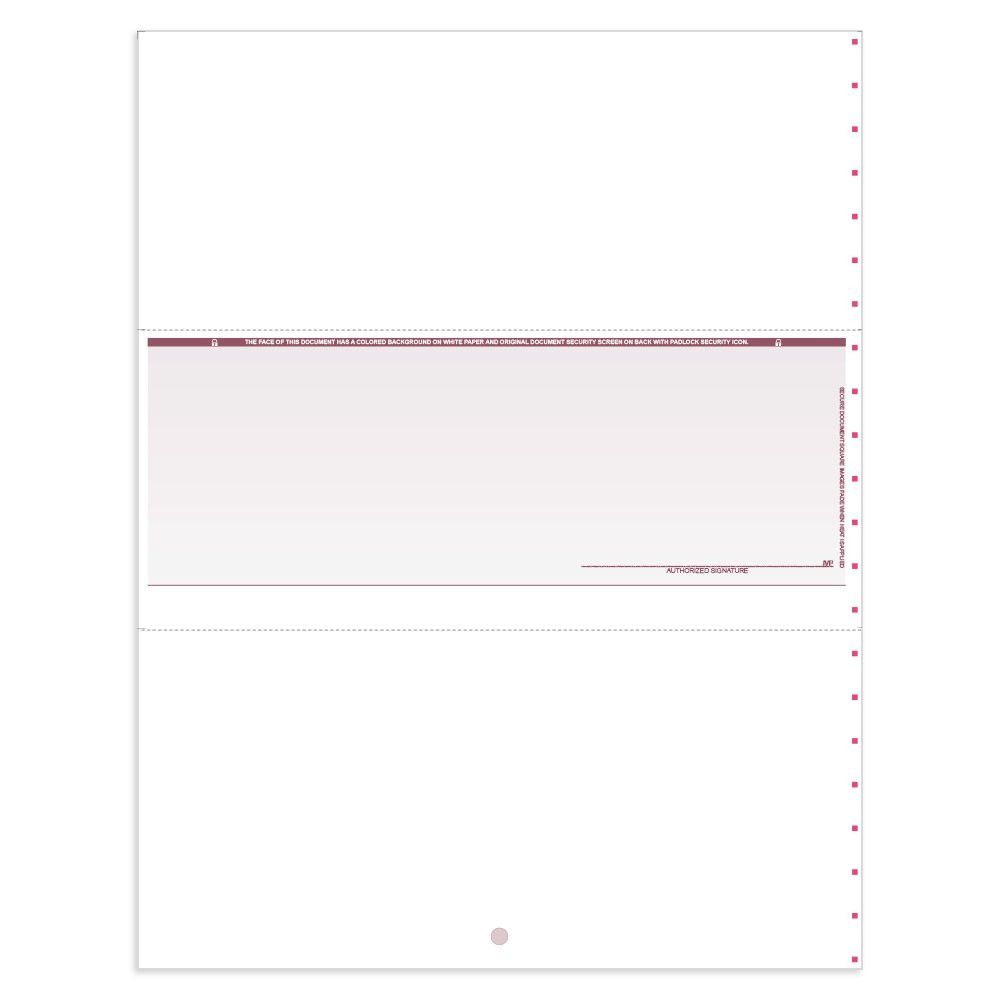 Classic Style Check for Peachtree-Middle w/ Sig Line-BU