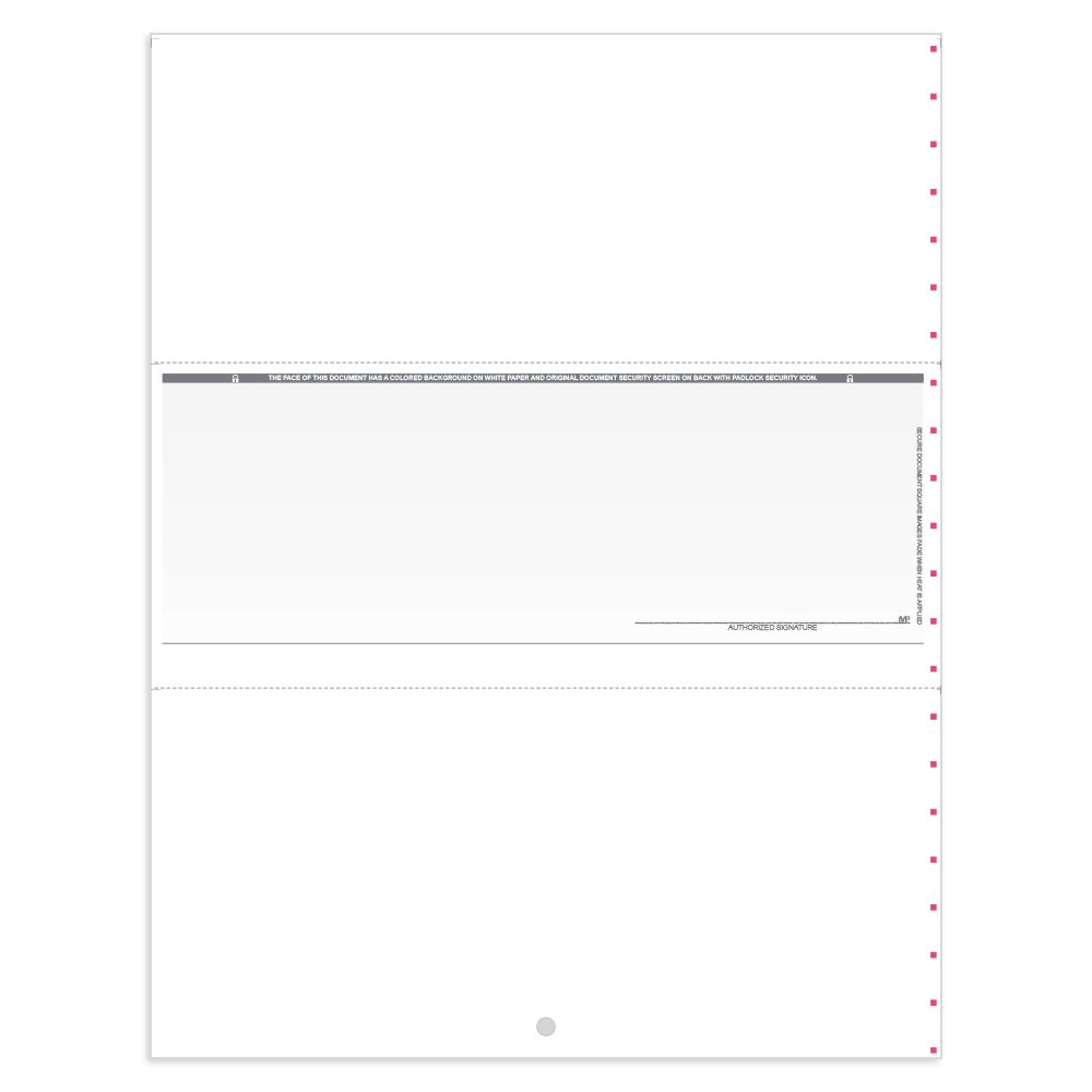 Classic Style Check for Peachtree-Middle w/ Sig Line-GY