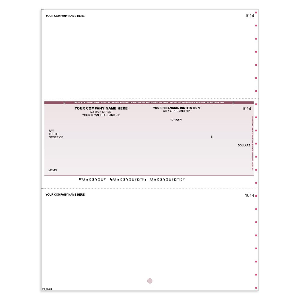 Classic Style Imprinted Check Middle w/ No Lines-Burgundy 