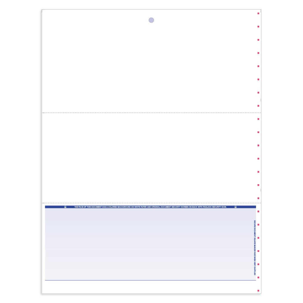Classic Style Laser Checks-Bottom w/ No Lines - BL- 2 Perf
