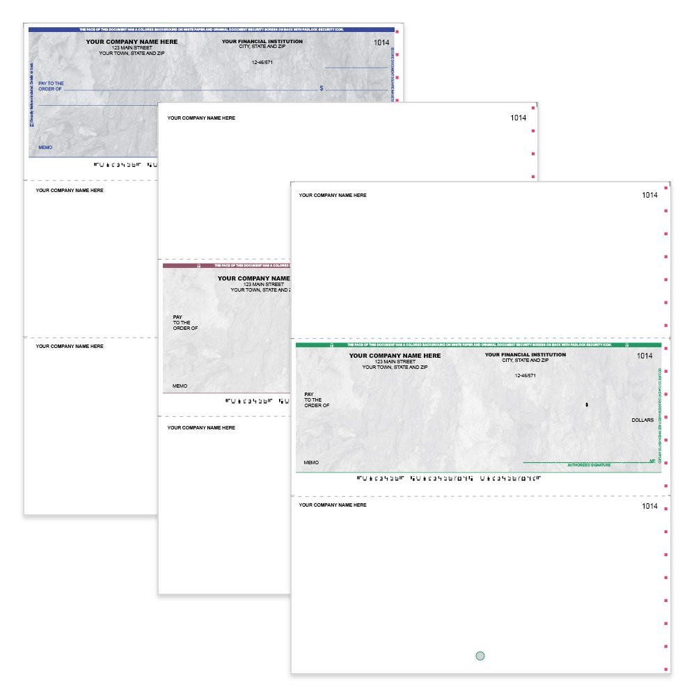 Stone Voucher Style Checks-Imprinted