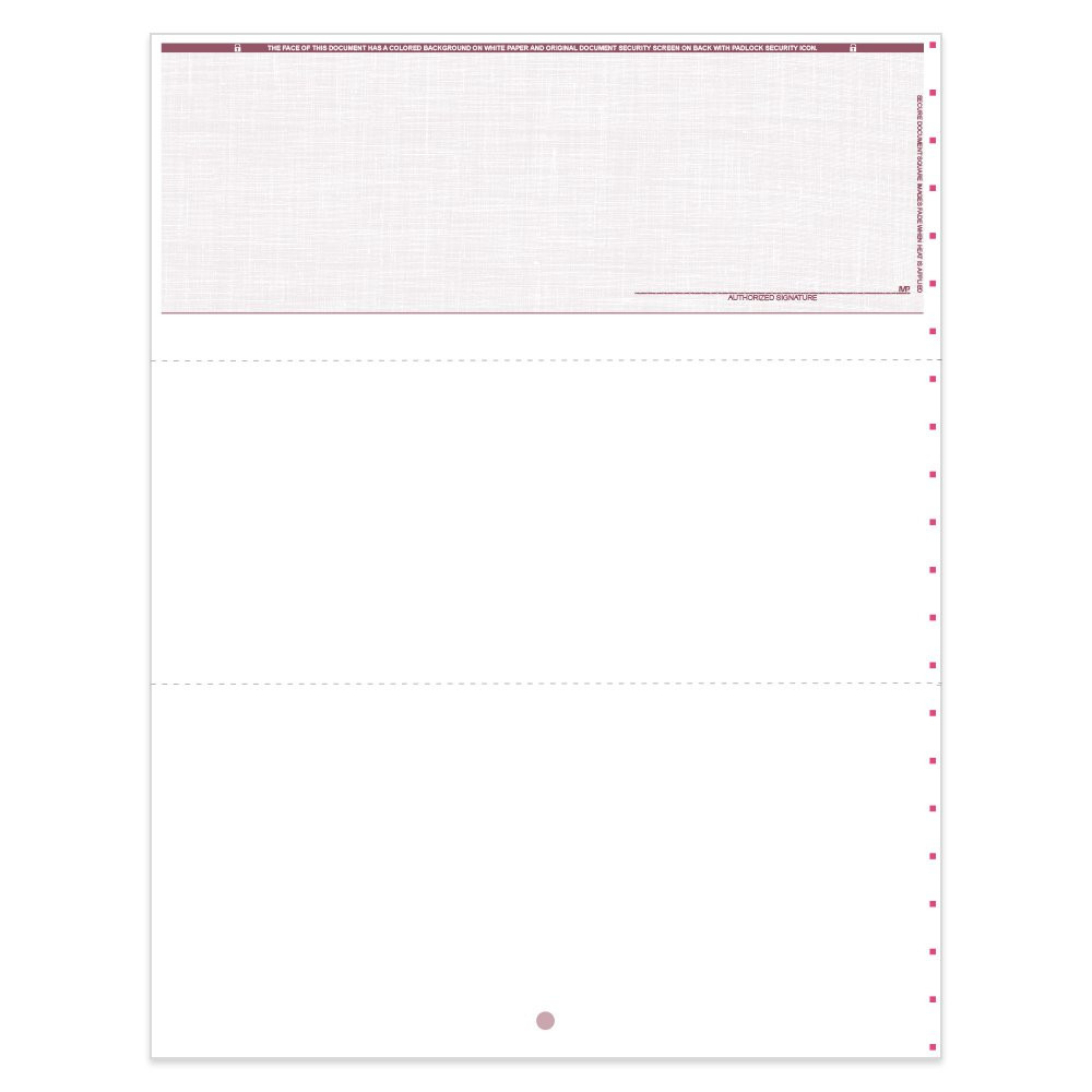 Linen Style Check for Microsoft Money- Top w/ Sig Line-BU