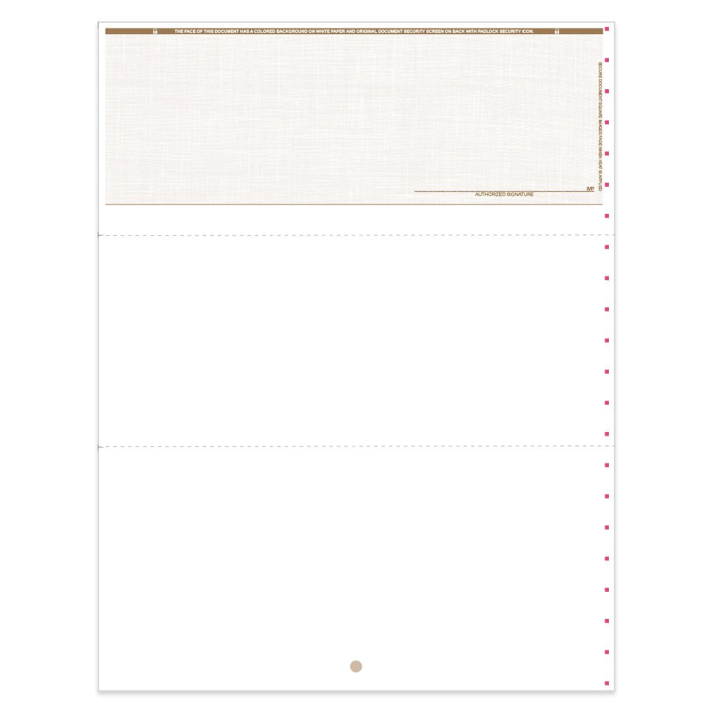 Linen Style Check for MYOB- Top w/ Sig Line-TN