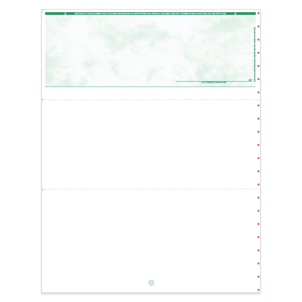 Marble Sky Check for Microsoft Money-Top w/ Sig Line-GN