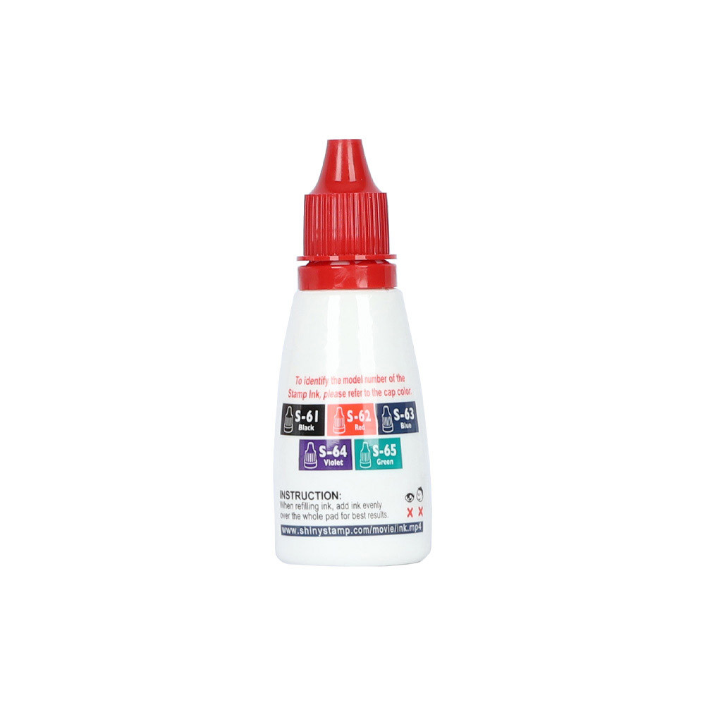 Red 1 oz Stamp Ink Refill - back