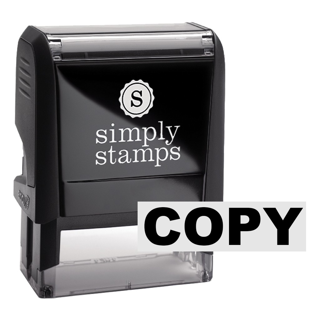 Self-Inking Stamp - Copy - Black Ink - 1-2/5 x 1/2